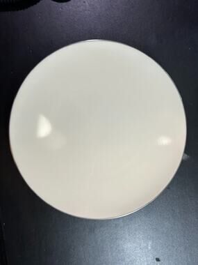 Vintage Lenox Olympia Platinum X-303P Dinner Plate 10 3/8" Ivory Platinum Trim
